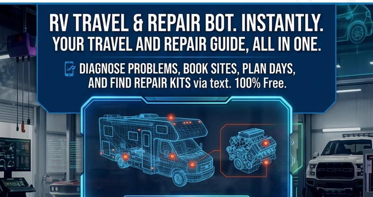 RV travel and repair bot, by text