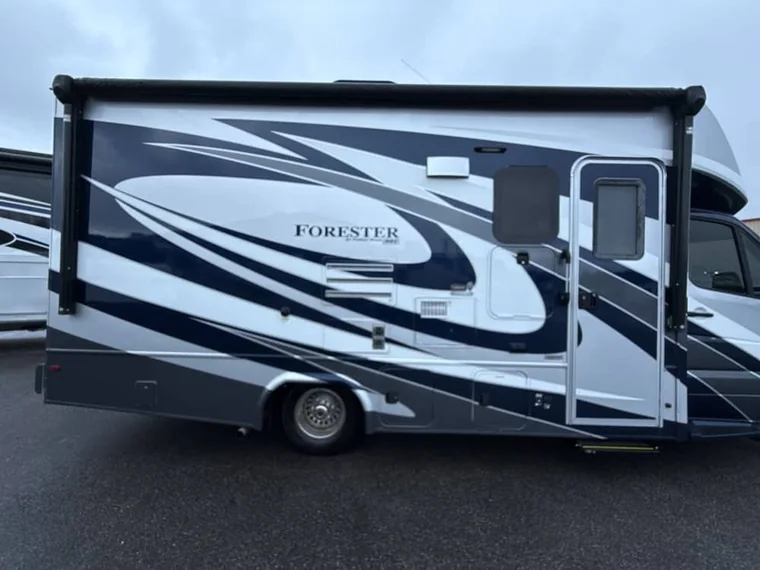 A 2019 Forest River Forester 2401R MBS, seen from outside